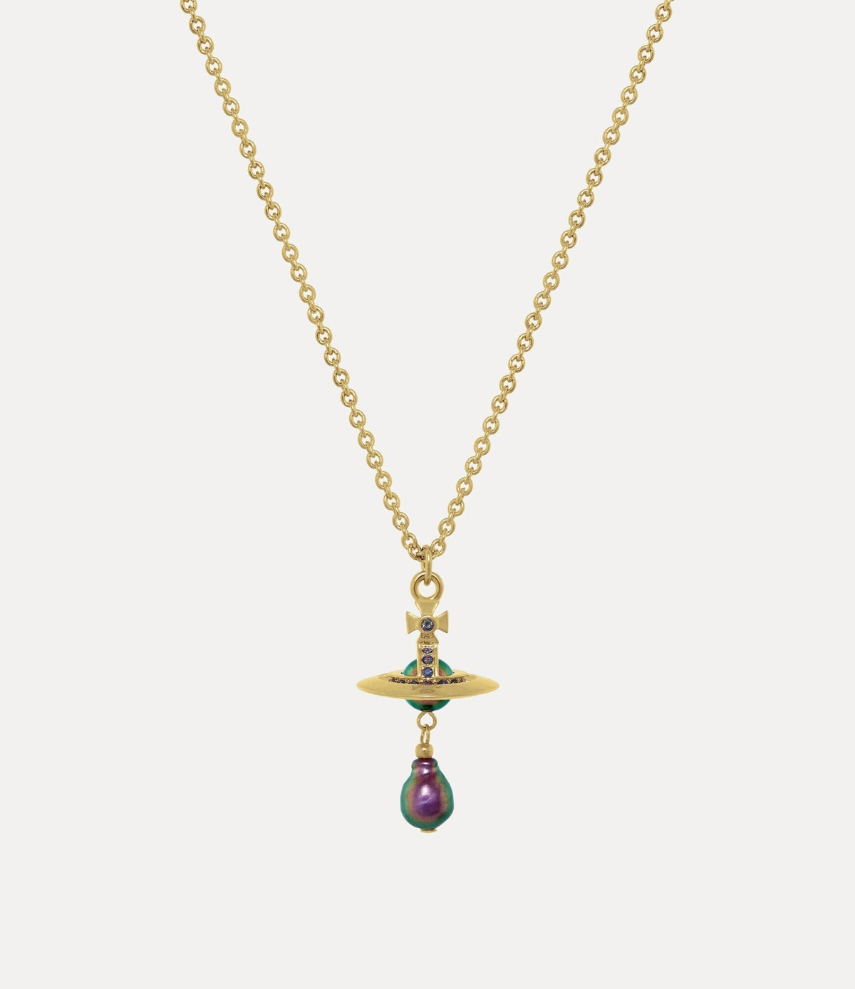 VIVIENNE WESTWOOD Aleksa Pendant Necklace Brass(Gold)