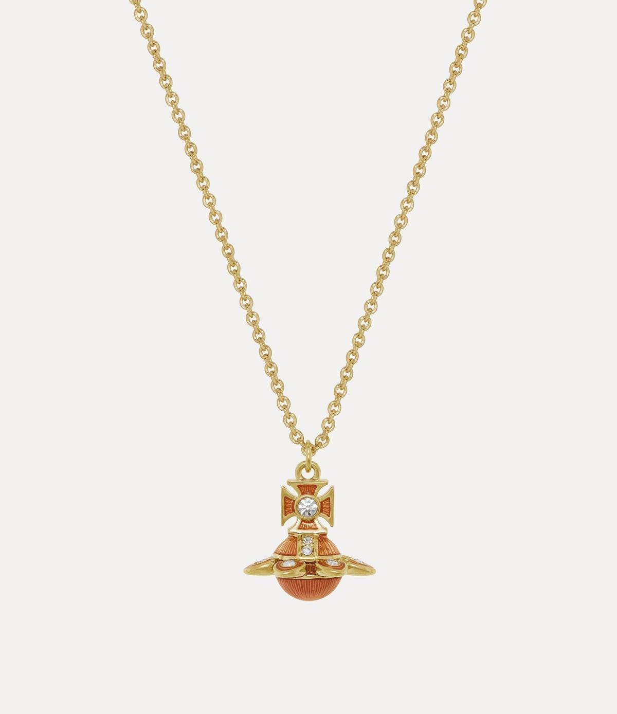 VIVIENNE WESTWOOD Capucine Platinum Pendant Necklace Brass(2 Colors)